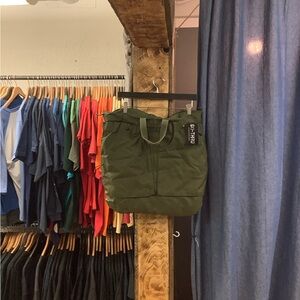Vintage Olive Green Military Tote Bag
